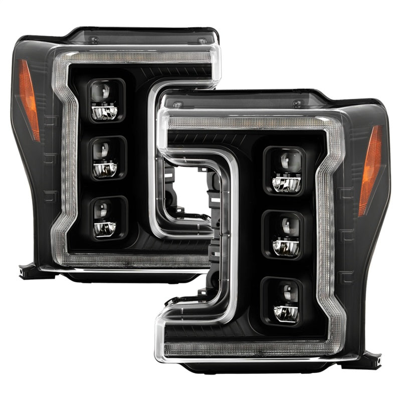 Spyder 5087430 fits Ford 17-18 F-250/F-350/F450 Full LED Headlights Chrome PRO-