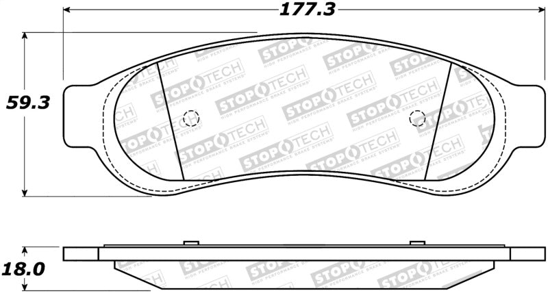 Stoptech 305.1067 Street Select Brake Pads