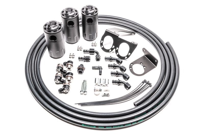 Radium Engineering 20-0566-FL Triple Catch Can Kit fits Nissan R35 GT-R Fluid Lo