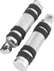 Bikers Choice 490485 Big Twin & XL Chrome Knurled Male Mount Footpegs W/Rubber