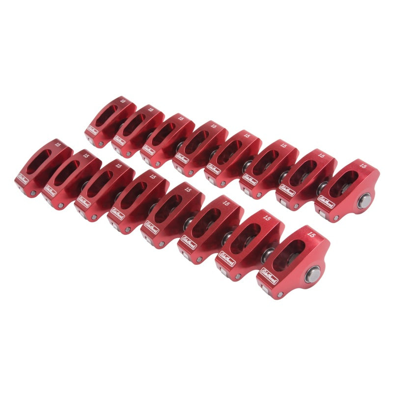 Edelbrock 77760 Roller Rocker Arm Wide Body fits SBC 1 5 1 (Set of 16)