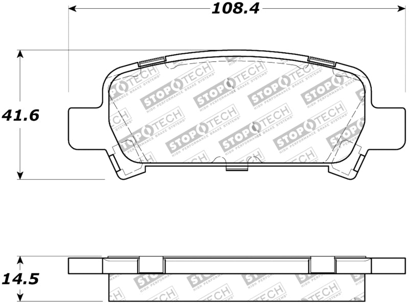 Stoptech 308.07701 Street Touring 05-09 Subaru Legacy Rear Brake Pads