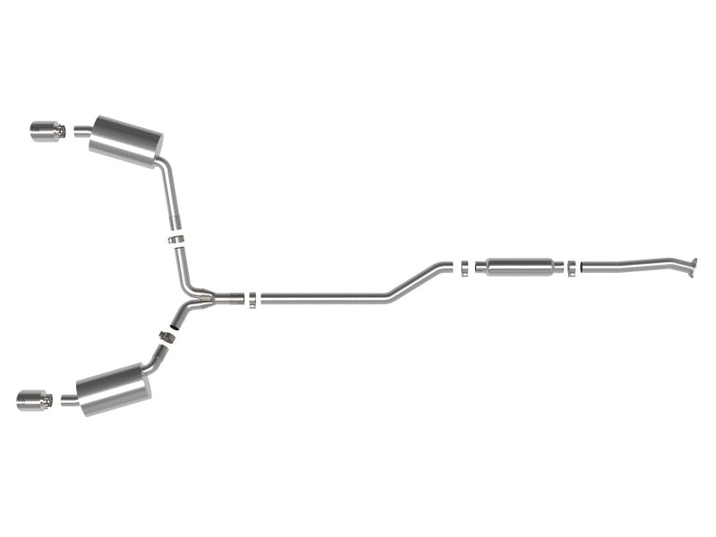 AFE 49-36629-P fits Acura TSX L4 2.4L Takeda 2-1/2in to 2-1/4in 304 SS Cat-Back
