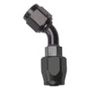 Russell 610105 Performance -8 AN Black 45 Degree Full Flow Hose End