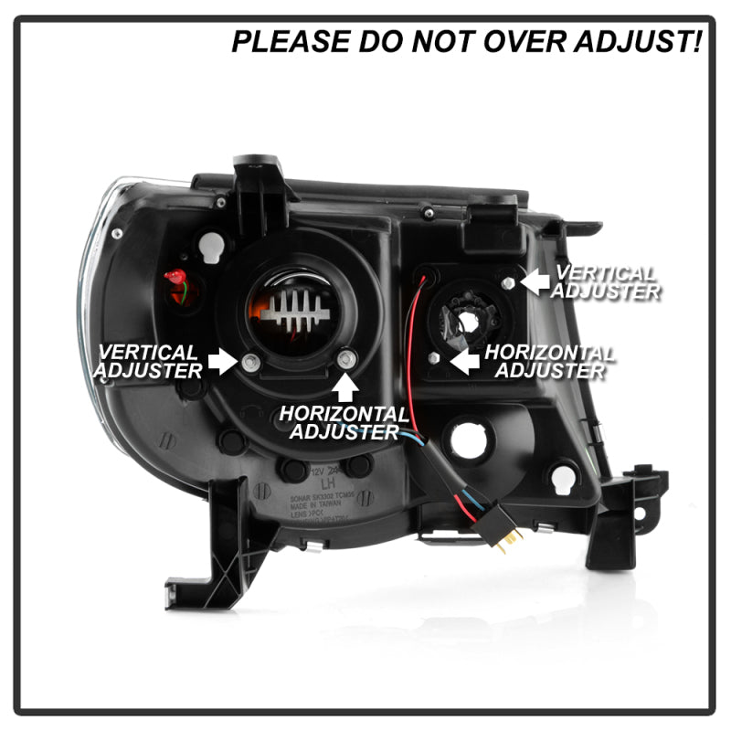 Spyder 5088185 fits Toyota 05-11 Tacoma V2 High-Power LED Headlights - Black PR