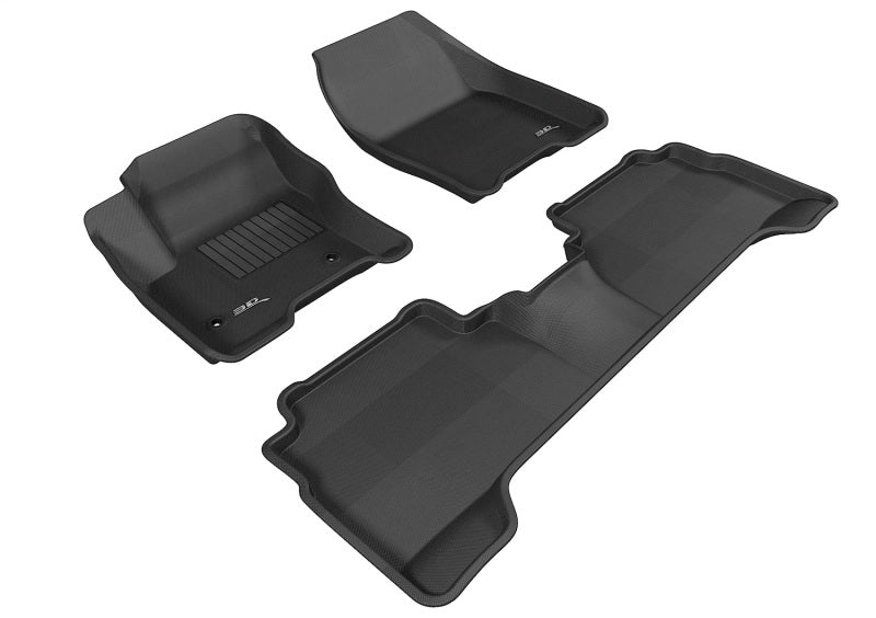 3D MAXpider L1FR05601509 2017-2019 Genesis G90 Kagu 2nd Row Floormats - Black