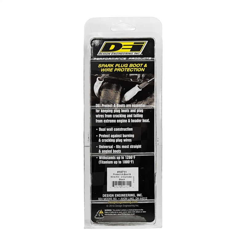 DEI 10711 Protect-A-Boot and Wire Kit 2 Cylinder - Black
