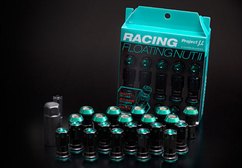 Project Mu PFN2P150B Racing Floating Lug Nut II M12 x 1.5 - Black