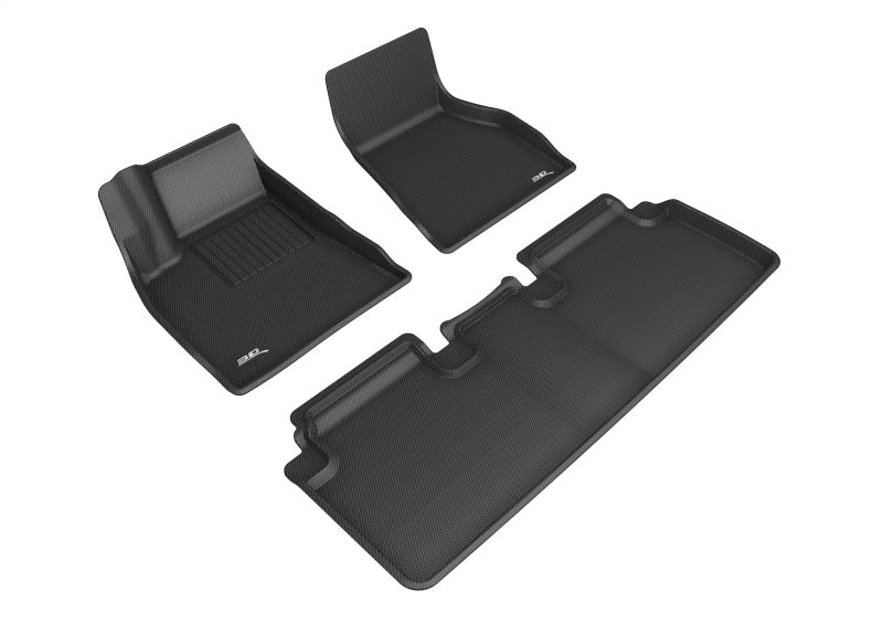 3D MAXpider 2015-2020 fits Jeep Renegade Kagu 2nd Row Floormats - Black