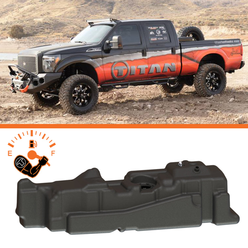 fits Titan Fuel Tanks 7021211 11-16 Ford F-250/F-350 PowerStroke Crew Cab Short Bed 60 Gallon XXL Mid-Ship Tank