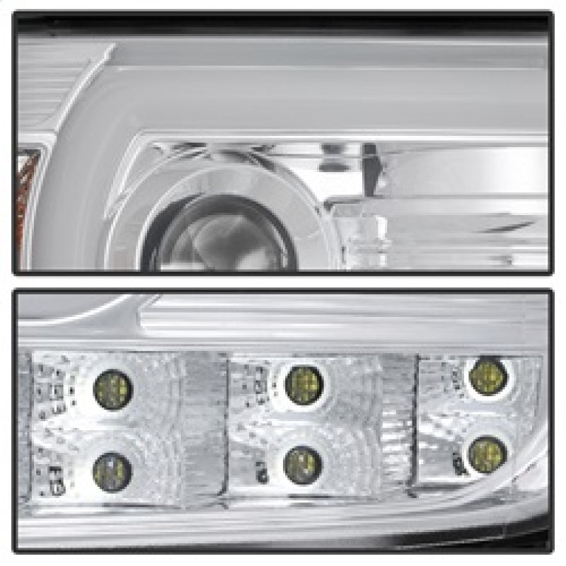 Spyder 5080868 fits GMC 14-16 Sierra Projector Headlights Light Bar DRL Chrm PR