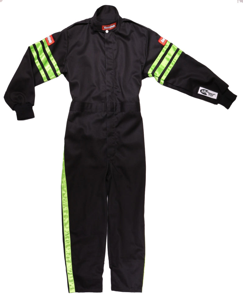 Racequip 1950790 Green Trim SFI-1 JR. Suit - KXXS