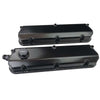 Moroso 68478 fits Ford 302/351W 2-3/4in Tall Aluminum Valve Covers - Blk (w/-12AN Vac Fitting & Oil Fill)