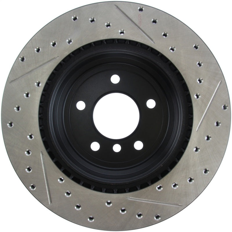 Stoptech 127.34080R 06 fits BMW 330 / 07-09 BMW 335 Slotted & Drilled Right Rear Rotor