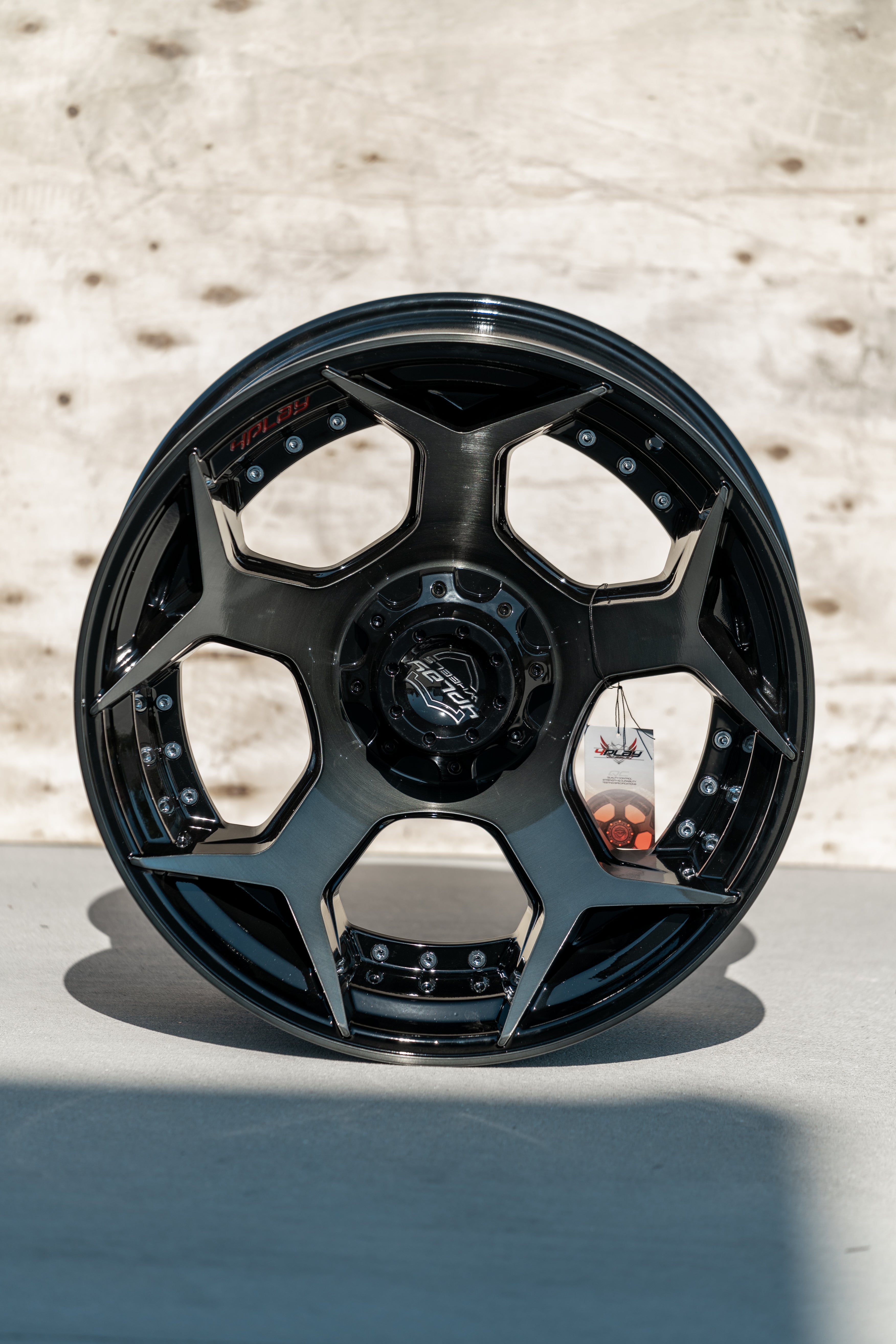 4PLAY 4P50-22120-8170-44BBT 22x12 Wheel fits Ford 4P50 Brushed Black Rim