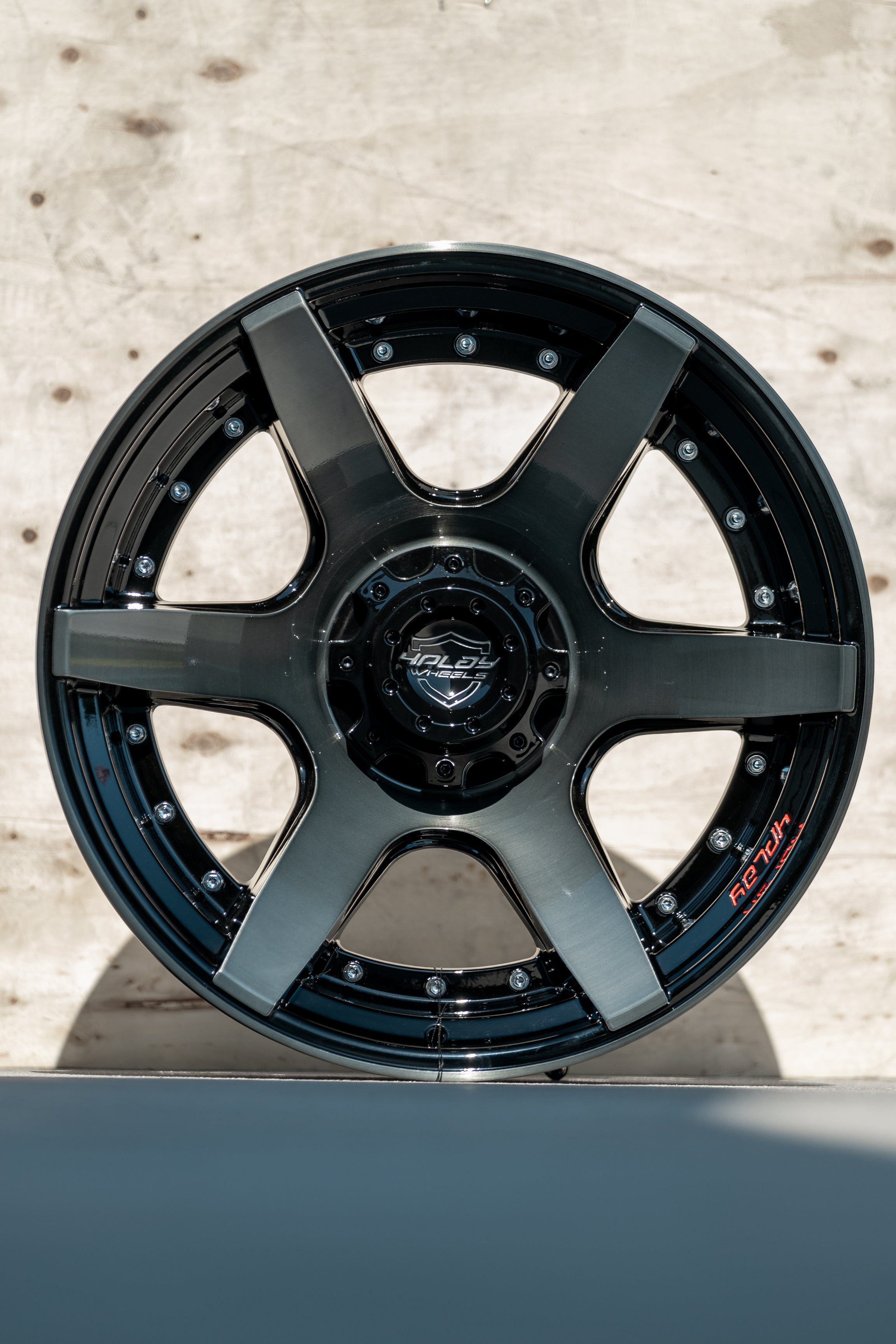 4PLAY 4P60-22120-8170-44BBT 22x12 Wheel fits Ford 4P60 Brushed Black Rim