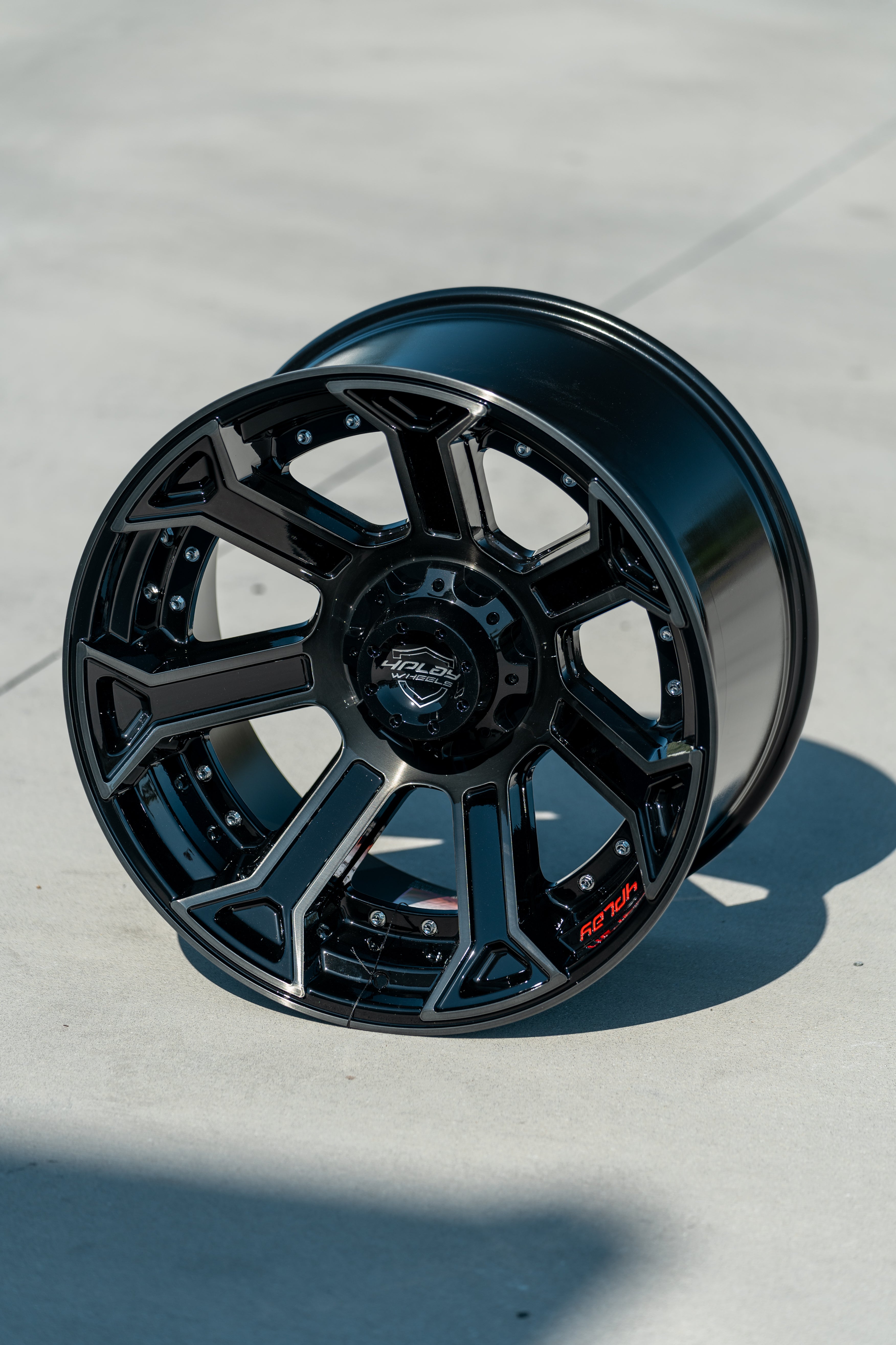 4PLAY 4P70-22120-5D55-44BBT 22x12 fits Ram-Dodge-Jeep-GM-Ford Brushed Black Rim