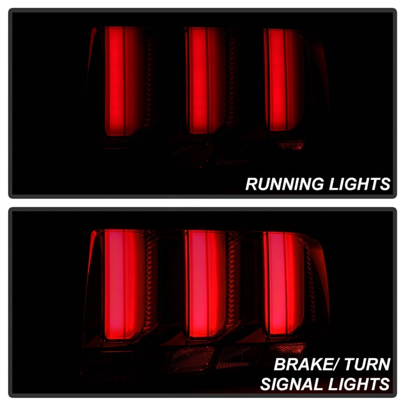 Spyder 5086723 fits Ford 05-09 Mustang (Red Light Bar) LED Tail Lights - Smoke