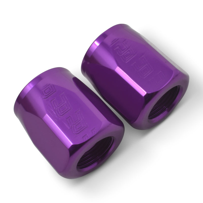 Russell 615542 Performance 2-Piece -10 AN Anodized Full Flow Swivel Hose End Sockets (Qty 2) - Purple