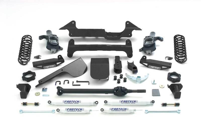 Fabtech K5000 fits Hummer 03-08 H2 Suv/Sut 4WD w/Rr Coil Springs 6in Perf Sys w/Perf Shks