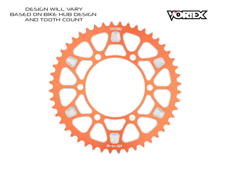 Vortex Racing V4 45 Tooth 520 Rear Sprocket - Orange
