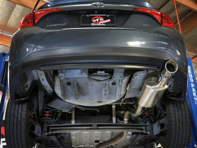 aFe 49-36083-P 14-19 fits Toyota Corolla 1.8L Takeda 2.5in 304SS Axle-Back Exhaust w/ Polished Tip