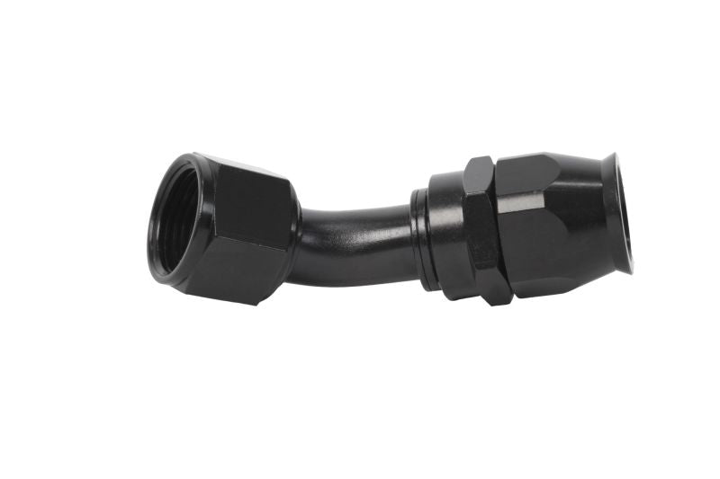Aeromotive 15360 PTFE Hose End - AN-12 - 45 Deg - Black Anodized