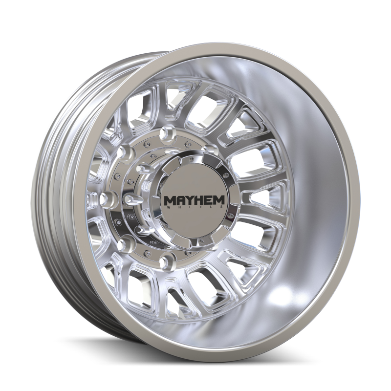 Mayhem 8107D-7679FP Cogent Dually 8107D 17x6.5 8x210 BP 125mm Offset 154.2mm Bore Polished Wheel
