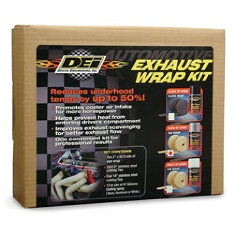 DEI 10112 Exhaust Wrap Kit - Tan Wrap & Aluminum HT Silicone Coating