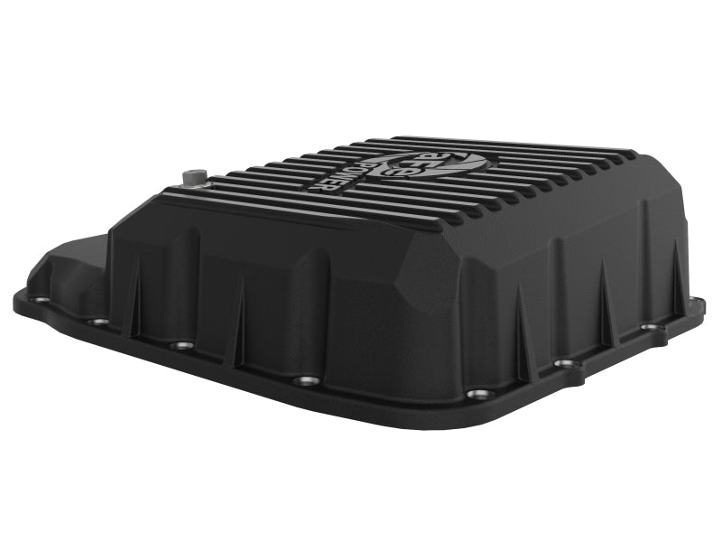 AFE 46-71160B ission Pan (Black w/ Machined Fins) 13-19 fits Dodge Diesel Truck