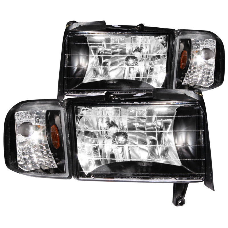 ANZO 111067 1901 fits Dodge 94-20 Ram Crystal Headlights Black