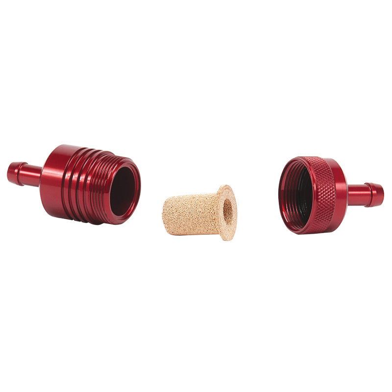 Russell 645070 Performance Red Street Fuel Filter (3in Length 1-1/8in diameter 5/16in inlet/outlet)