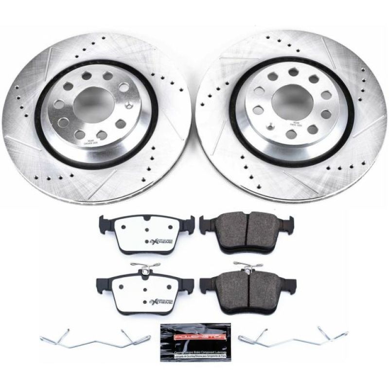 PowerStop K7084-26 17-18 fits Audi RS3 Rear Z26 Street Warrior Brake Kit
