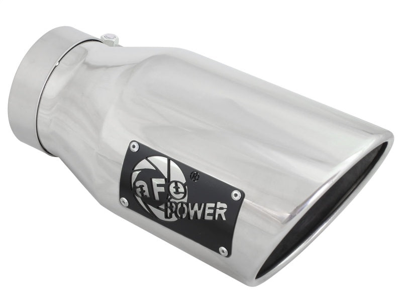 AFE 49T40601-P12 orce-XP 304 SS Right Side Single Wall Polished Exhaust Tip 4in
