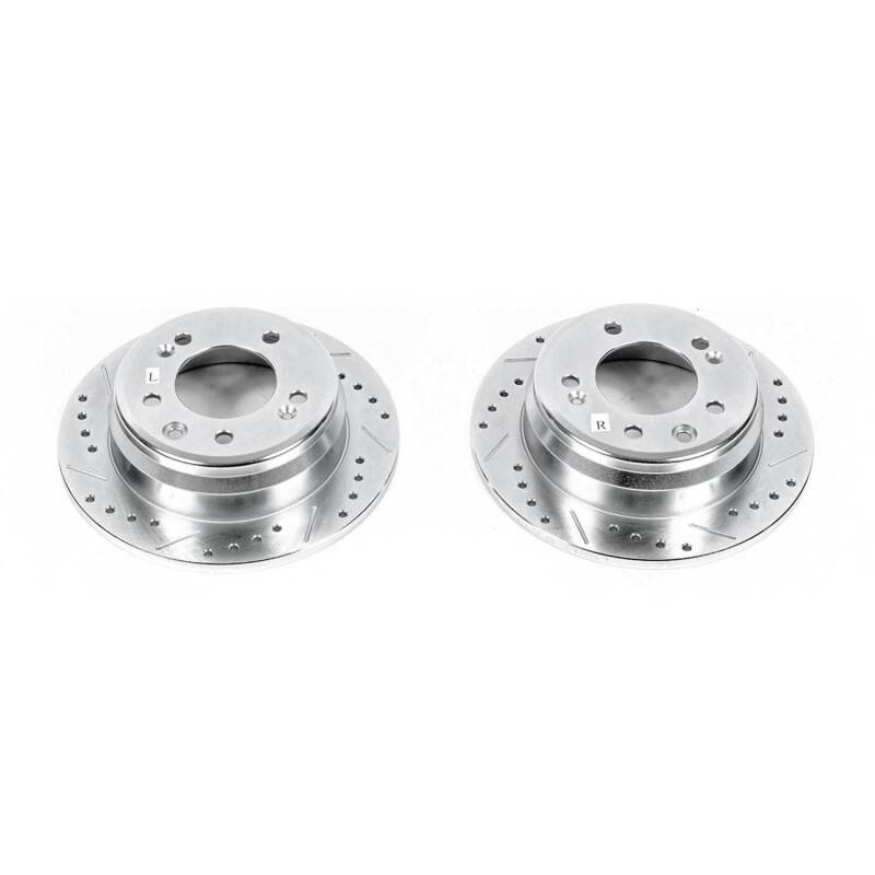 PowerStop fits Hyundai 09-12 Elantra Rear Evolution Drilled & Slotted Rotors -