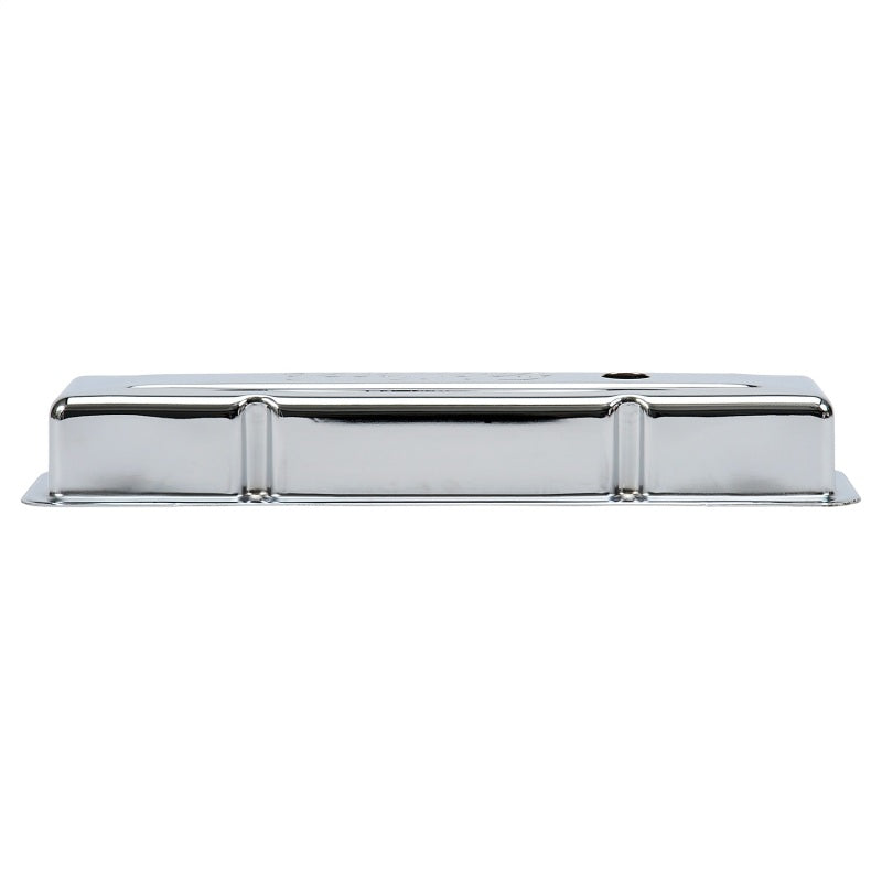 Edelbrock 4449 Valve Cover Signature Series fits Chevrolet 1959-1986 262-400 CI V8 Low Chrome