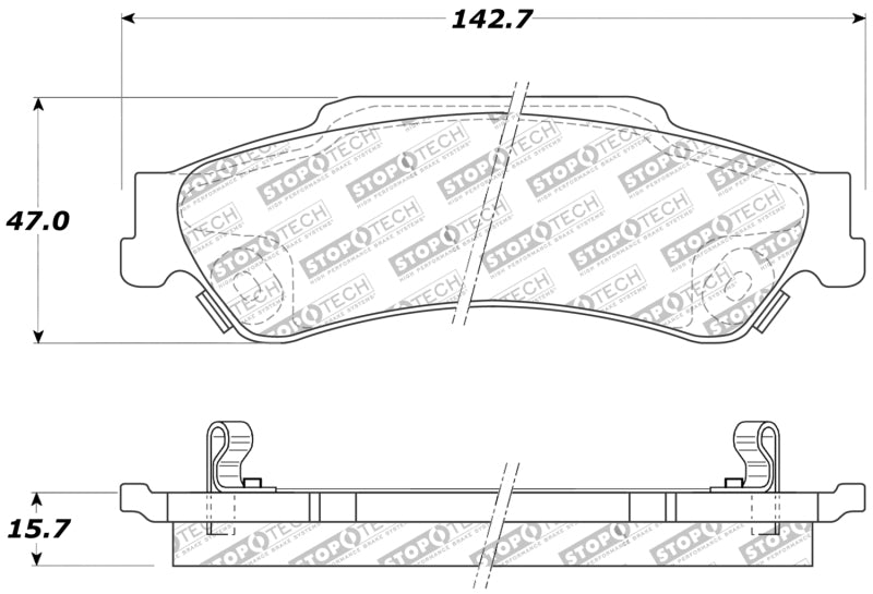 Stoptech 309.0729 Sport Brake Pads w/Shims and Hardware - Front