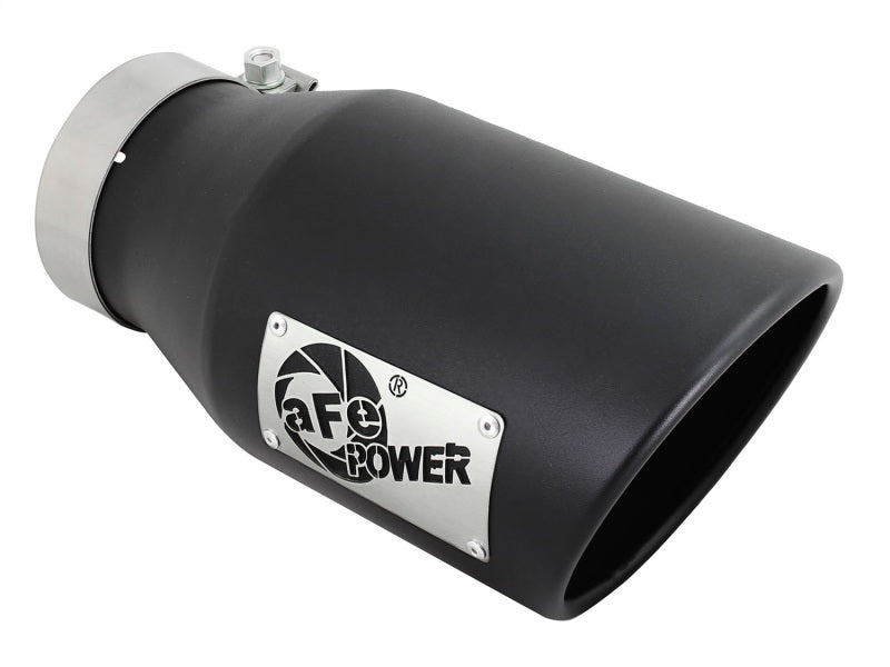 AFE 49T40601-B12 Diesel Exhaust Tip Bolt On Black 4in Inlex x 6in Outlet x 12in