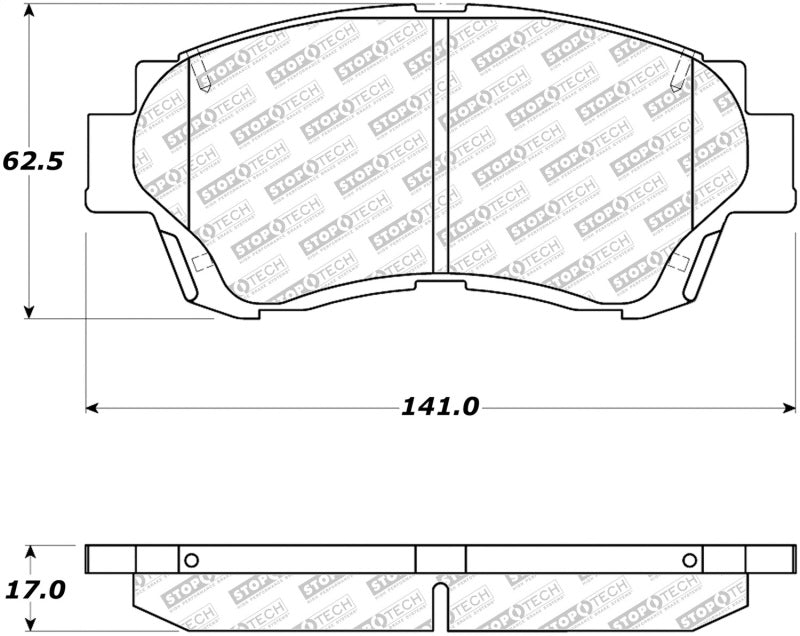 Stoptech 305.0476 Street Select Brake Pads - Rear