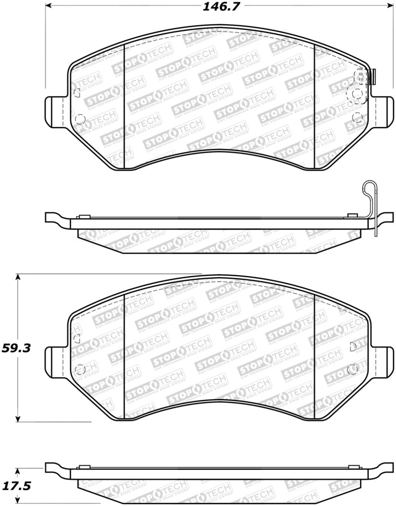 Stoptech 308.0856 Street Brake Pads