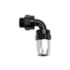 Russell 612473 Performance Hose End #8 Hose to #8 Radius Inlet Port 90 Deg Blk/Clr