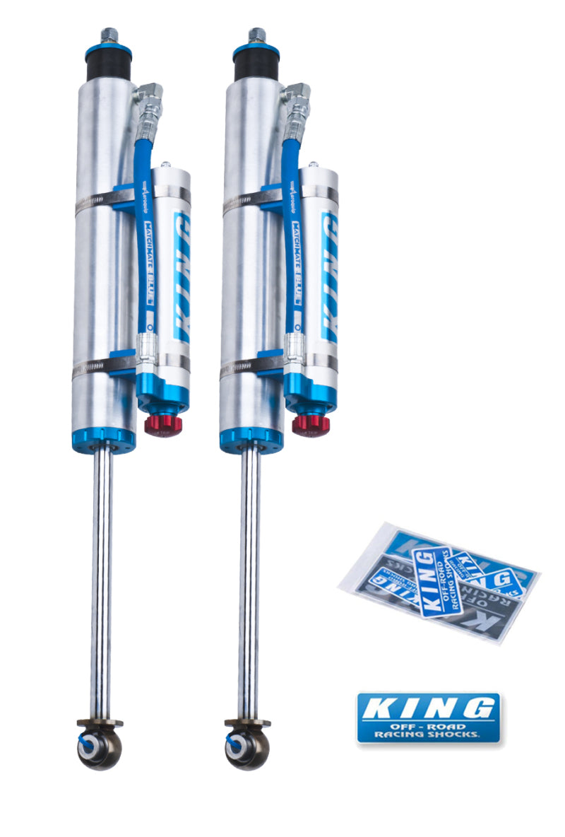 King 25001-176A Shocks 97-06 fits Jeep Wrangler TJ Front 2.5 Dia Piggy Hose Res Shock 3-5in Lift w/Adjuster (Pair)