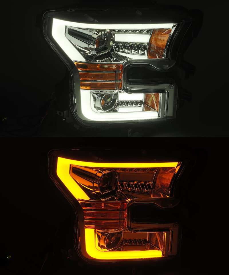 AlphaRex 880157 fits Ford 15-17 F-150 PRO-Series Projector Headlights Plank Sty