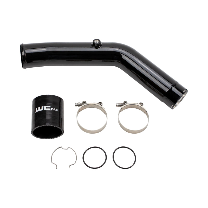 Wehrli WCF100308-GB 23-24 fits Ford 6.7L HO Power Stroke 3in Hot Side Intercooler Pipe - Gloss Black