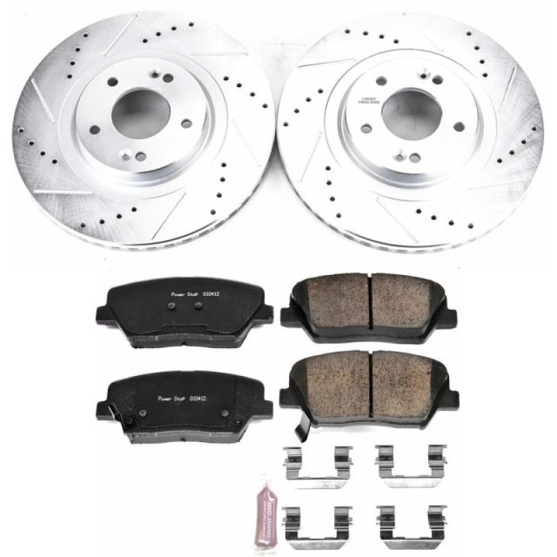 PowerStop fits Hyundai 13-18 Santa Fe Sport Front Z23 Evolution Sport Brake Kit