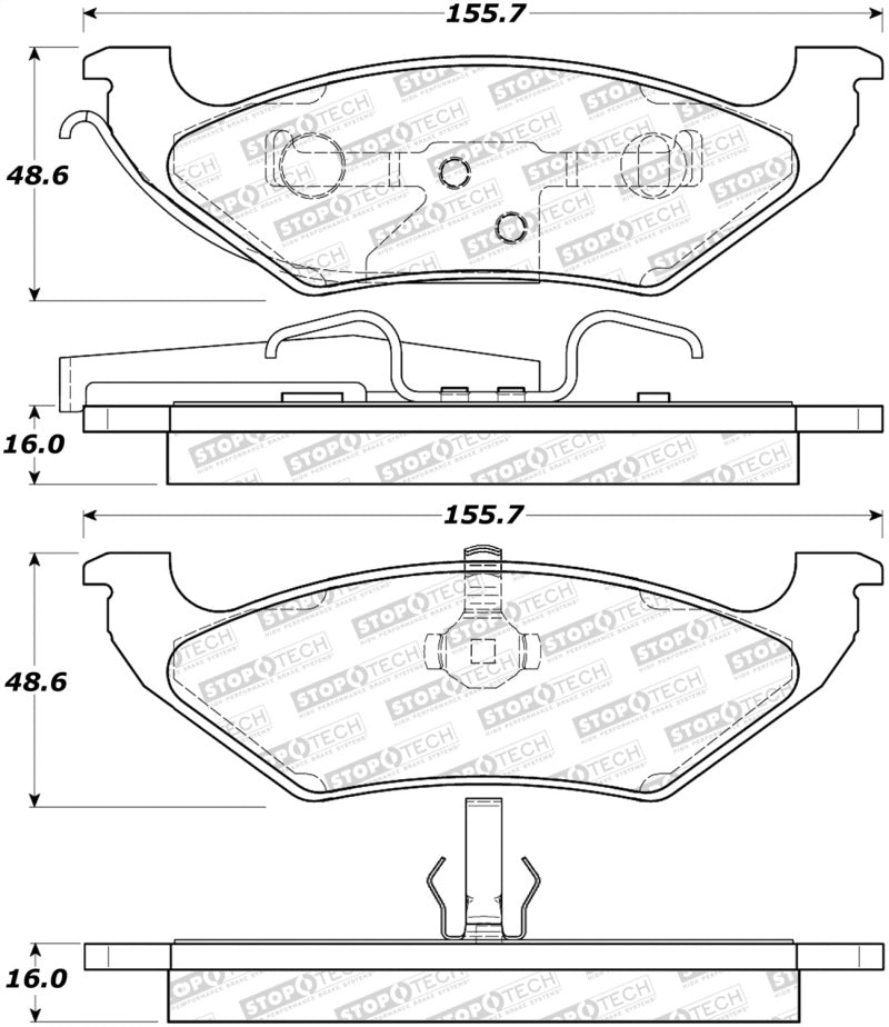 Stoptech 308.0715 Street Brake Pads