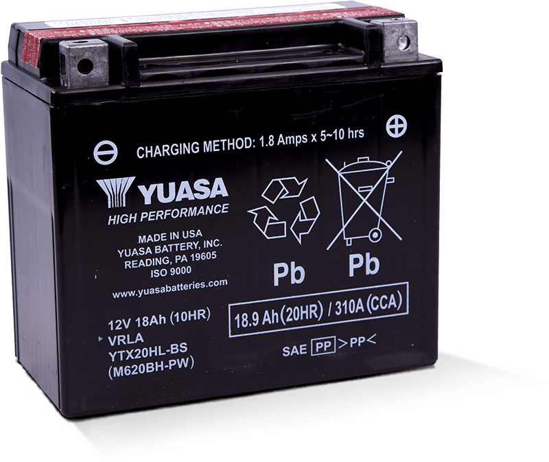 Yuasa YUAM620BH-PW YTX20HL-BS-PW High Performance AGM Battery (Bottle Supplied)