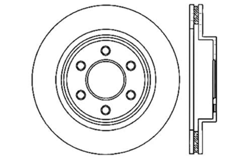 Stoptech 128.63055R Drilled Sport Brake Rotor