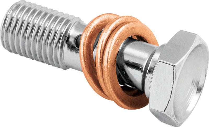 Twin Power 35974 Chrome Brake Fitting 3/8-24 Double Banjo Bolt