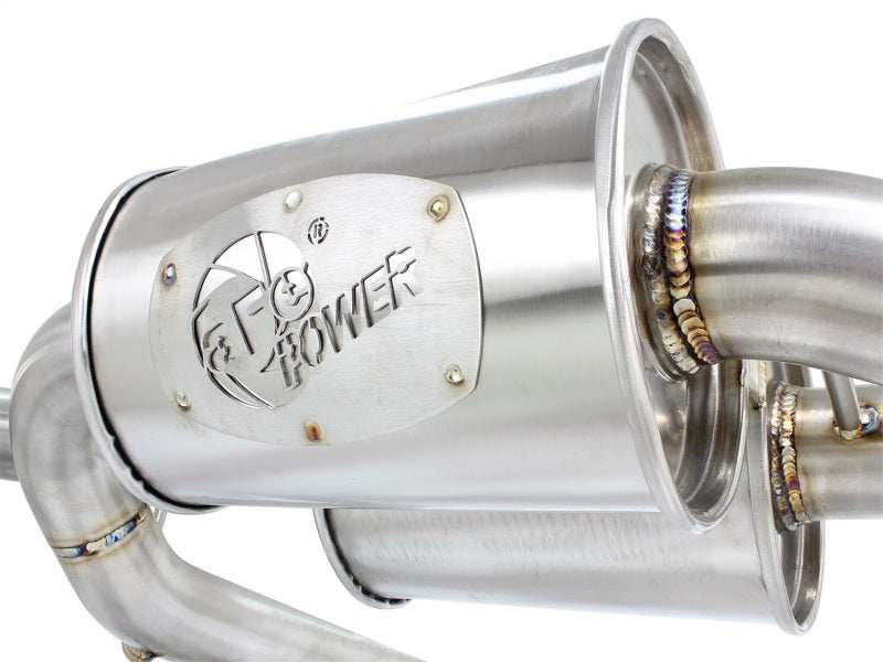 AFE 49-36327-P rce XP 2.5in Axle Back Stainless Exhaust w/ Polished Tips 07-13